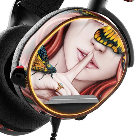 Gothic Woman and Death Moth Butterflies by Sarah Richter SteelSeries Arctis 3 Skin